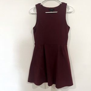 Maroon A-line Dress